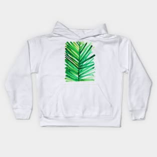 watercolor lines palm leaf 34 Kids Hoodie